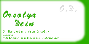 orsolya wein business card